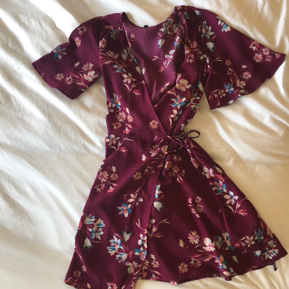 Flora Maroon Dress